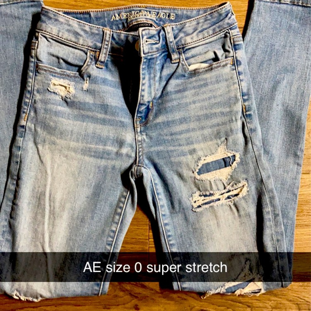 American eagle superstretch size 0 jeans